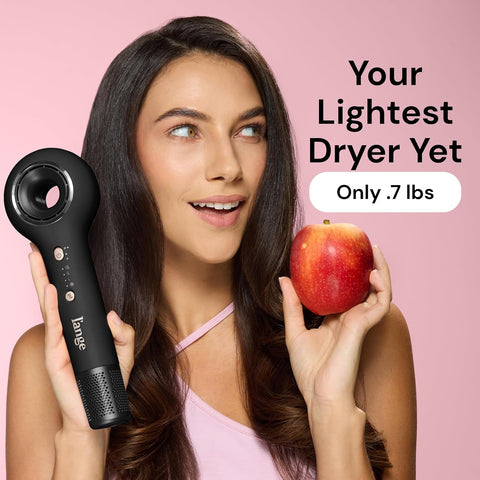 L’Ange Hair Axia HaloRing Ionic Hair Dryer | High Speed Professional Blow Dryer for Smooth, Frizz-Free Styles | Lightweight Brushless Motor with Concentrator & Wall Mount | 4 Heat Settings | Black