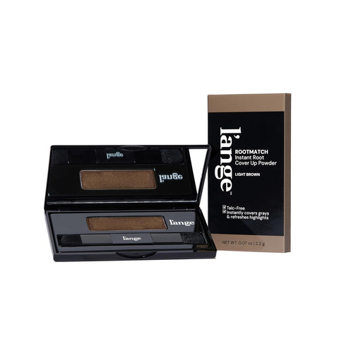 L'ANGE HAIR RootMatch Instant Root Cover Up Powder | Conceals Grays & Sparse Spots | Extends Highlights | Transfer- & Water-Resistant | For All Hair Types (Light Brown)