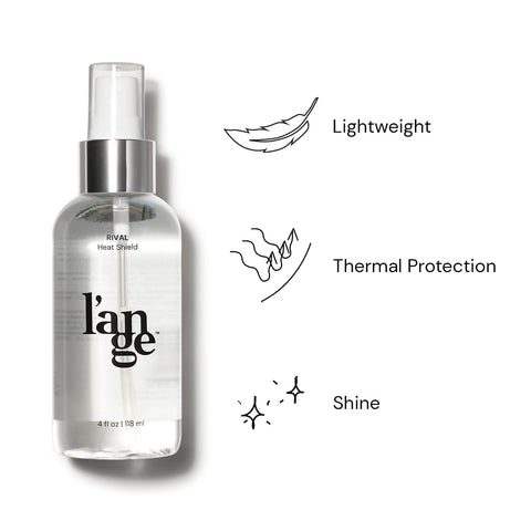 L'ANGE HAIR Rival Heat Shield | Heat Protection Spray for Hair | Prevents Frizz and UV Damage | Lightweight Thermal Protectant Spray | Adds Shine with Nourishing Oils and Keratin | 4 oz Bottle