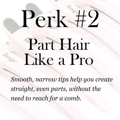 L'ANGE HAIR Rubber Sectioning Hair Clips | Narrow-Tipped Design | For Parting & Sectioning Hair | Easy Grip Handles | Professional Styling Results | 6-Pack (Blush)