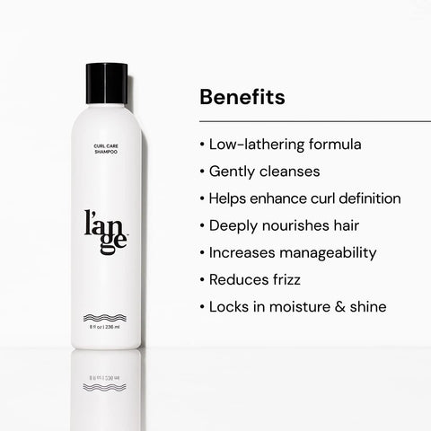 L'ANGE HAIR Curl Care Gentle Shampoo | Best Shampoo for Curls | Nourishing & Moisturizing | Reduces Frizz | Boosts Bounce & Shine | Sulfate free | Paraben Free | Silicone Free