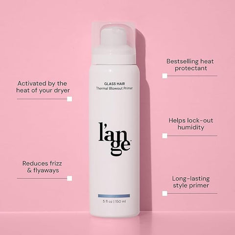 L'ANGE HAIR Glass Hair Heat Protectant Spray | Anti-Frizz Blow Dry Mist | Long Lasting Hold & Shine | Humidity Protection | Thermal Heat Protection Spray | Lightweight Blow Out Primer, 5 fl oz, 2-Pack