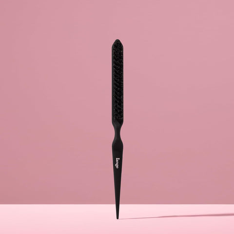 L'ANGE HAIR Detangling Teasing Brush with Nylon & Boar Bristles | Precise Sectioning | Adds Volume & Root Lift | Tames Flyaways & Frizz | Indented Grip | All Hair Types (Black)
