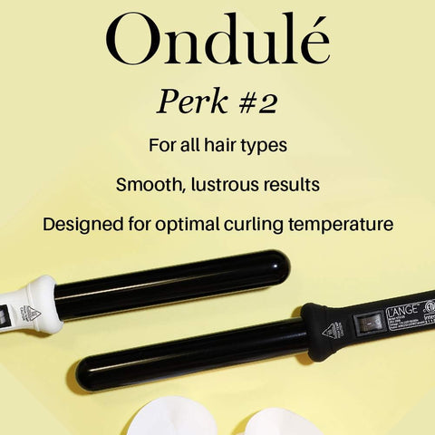 L'ANGE HAIR Ondulé 32 MM Ceramic Curling Wand | Professional Hot Tools Curling Iron 1.25 Inch | Salon Hair Styling Wands for Beach Waves | Best Hair Curler Wand for Frizz-Free, Lasting Curls